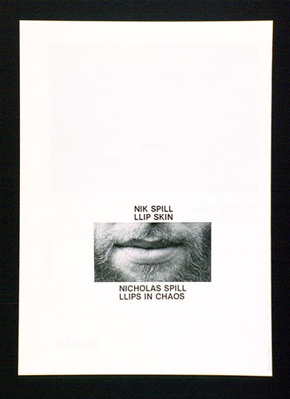 Artist: b'Spill, Nicholas.' | Title: b'Seven statements: an art pamphlet containing [3] pp. with a loose-leaf insert.' | Date: (1976) | Technique: b'offset-lithograph, printed in black ink'