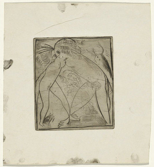 Artist: BOYD, Arthur | Title: Nudes with joined feet. | Date: (1962-63) | Technique: drypoint, printed in black ink, from one plate | Copyright: Reproduced with permission of Bundanon Trust