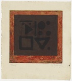 Artist: b'SELLBACH, Udo' | Title: b'(Picasso face)' | Date: (1967) | Technique: b'aquatint, etching printed in colour from two?  plate'