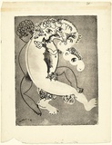 Artist: BOYD, Arthur | Title: White figure over dark. | Date: (1968-69) | Technique: etching and aquatint, printed in black ink, from one plate | Copyright: Reproduced with permission of Bundanon Trust