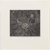 Artist: Gittoes, George. | Title: In the garden of childhood. | Date: 1971 | Technique: etching, printed in black ink, from one plate