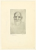 Artist: EWINS, Rod | Title: Aboriginal, Wailbri Tribe. | Date: 1965 | Technique: line-engraving, printed in black ink, from one copper plate