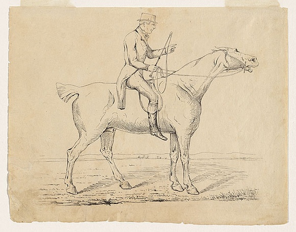 Artist: Nicholas, William. | Title: The sportsman (John Rose Holden). | Date: 1847 | Technique: pen-lithograph, printed in black ink, from one zinc plate