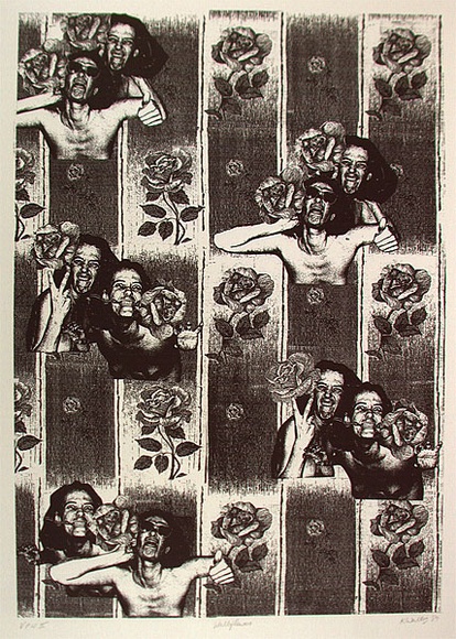 Artist: b'Walters, Kath.' | Title: b'Wall flower' | Date: 1989 | Technique: b'lithograph, printed in black ink, from one stone'