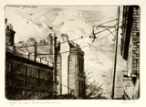 Artist: EWINS, Rod | Title: After the rain, South London, Oct.64. | Date: 1964 | Technique: drypoint, printed in black ink, from one copper plate