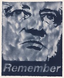 Artist: Azlan. | Title: Remember (your history). | Date: 2003 | Technique: stencil, printed in white ink, from multiple stencils
