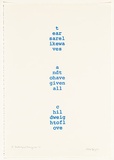 Artist: b'TIPPING, Richard' | Title: b'a print from Airpoet portfolio.' | Date: 1979 | Technique: b'screenprint, printed in blue ink, from one stencil'