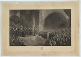 Artist: Roberts, Tom. | Title: Opening of the first Parliament of the Australian Commonwealth, 9th May 1901 - with remarque of Edward VII. | Date: c.1903 | Technique: photogravure