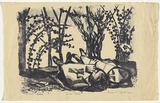 Artist: b'Cilento, Margaret.' | Title: b'In the park.' | Date: 1954 | Technique: b'lithograph, printed in black ink, from one stones [or plates],'
