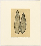 Artist: b'Watson, Judy.' | Title: b'Fruit and seeds 3' | Date: 2000 | Technique: b'etching, printed in black ink, from one plate; chine coll\xc3\xa9'