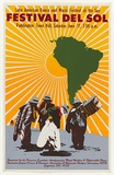 Artist: MACKINOLTY, Chips | Title: Latin American dance and music festival of the sun. Festival del sol [1978] | Date: 1978 | Technique: screenprint, printed in colour, from multiple stencils