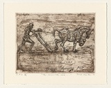 Artist: b'MENELAUS, Sarah' | Title: b'This remains the same' | Date: 1999, October | Technique: b'etching, printed in sepia ink, from one plate'