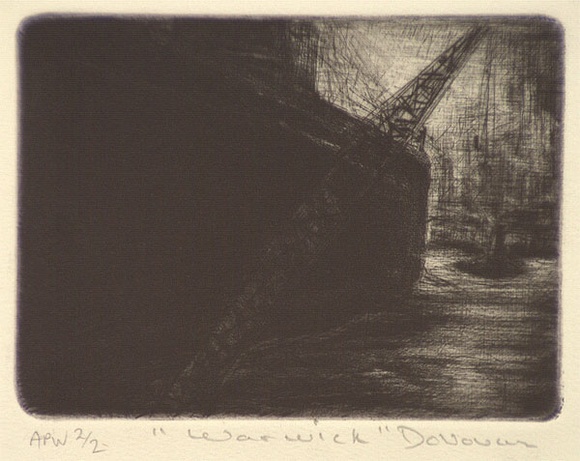 Artist: Donovan, Louise. | Title: Warwick | Date: 2000, November | Technique: drypoint, printed in black ink, from one plate