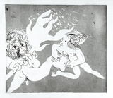 Artist: BOYD, Arthur | Title: The women defeating the old men. Variant of No.8. | Date: 1970 | Technique: etching and aquatint, printed in black ink, from one plate | Copyright: Reproduced with permission of Bundanon Trust