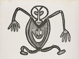 Artist: MAN, John | Title: Ambaniban. | Date: c.1975 | Technique: screenprint, printed in black ink, from one stencil