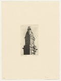 Artist: b'Dunlop, Brian.' | Title: bTower (ed doc. 'working title - Tower') | Date: 1988, October | Technique: b'etching, printed in black ink, from one plate'