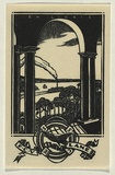 Artist: FEINT, Adrian | Title: Bookplate: F C V Lane. | Date: 1932 | Technique: wood-engraving | Copyright: Courtesy the Estate of Adrian Feint