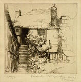 Artist: Herbert, Harold. | Title: Lime kiln cottage | Date: 1923 | Technique: etching, aquatint printed in black ink, from one copper plate