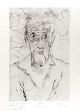 Artist: COLEING, Tony | Title: Bob Adamson. | Date: 1987 | Technique: drypoint, printed in black ink, from three acetate sheets