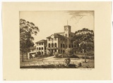 Artist: PLATT, Austin | Title: Brisbane Boys College | Date: 1945 | Technique: etching, printed in black ink, from one plate