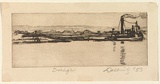 Artist: Dallwitz, David. | Title: Dredge. | Date: 1953 | Technique: etching, printed in black ink, from one plate