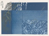 Artist: b'MEYER, Bill' | Title: b'Blue cutting energy.' | Date: 1981 | Technique: b'screenprint, printed in five colours, from four screens' | Copyright: b'\xc2\xa9 Bill Meyer'