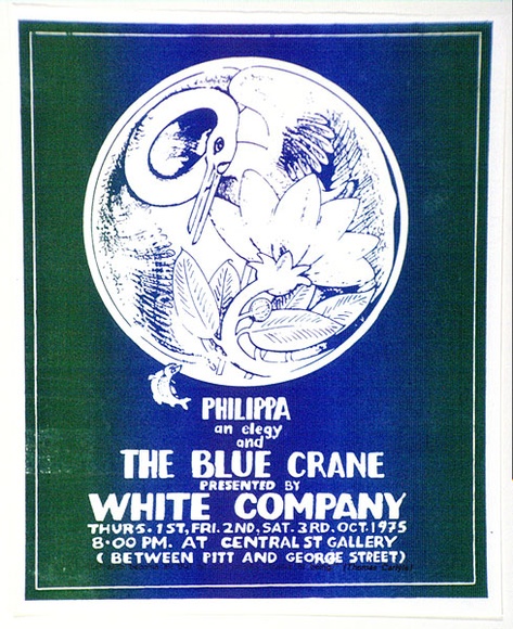 Artist: b'SUTINER, Asko' | Title: b'Philippa an elegy and The blue crane, presented by White Company' | Date: 1975 | Technique: b'screenprint'