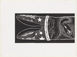Artist: Hobson, Silas. | Title: Ngampulungku wayupa | Date: 1998, April | Technique: linocut, printed in black ink, from multiple blocks