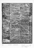 Artist: GUDTHAYKUDTHAY, Philip | Title: Minytji, landscape | Date: (1993) | Technique: linocut, printed in black ink, from one block | Copyright: © Philip Gudthaykudthay. Licensed by VISCOPY, Australia
