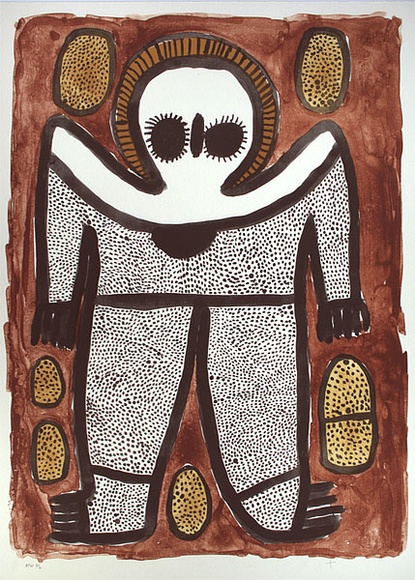 Artist: b'Karadada, Lilly.' | Title: b'not titled #5' | Date: 2000, November | Technique: b'lithograph, printed in colour, from three aluminium plates'