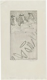 Artist: b'WALKER, Murray' | Title: b'Stella and safety pins.' | Date: 1972 | Technique: b'etching, printed in black ink, from one plate'