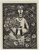 Artist: b'Klein, Deborah.' | Title: b'Baptism' | Date: 1991 | Technique: b'woodcut, printed in black ink, from one block'