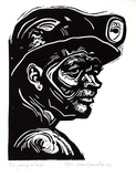 Artist: b'Counihan, Noel.' | Title: b'The young wheeler.' | Date: 1947 | Technique: b'linocut, printed in black ink, from one block'