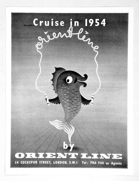 Artist: b'Bainbridge, John.' | Title: b'Cruise in 1954 by Orient Line.' | Date: c.1954 | Technique: b'photo-lithograph'