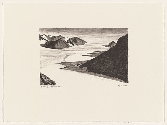 Artist: b'Elliott, Fred W.' | Title: b'Masson Range' | Date: 1997, February | Technique: b'photo-lithograph, printed in black ink, from one stone' | Copyright: b'By courtesy of the artist'