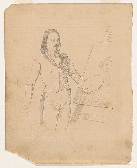 Artist: b'Nicholas, William.' | Title: b'The artist (Thomas Rider).' | Date: 1847 | Technique: b'pen-lithograph, printed in black ink, from one zinc plate'