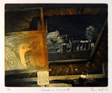 Artist: b'HALL, Basil' | Title: b'Goose and garrett.' | Date: 1988 | Technique: b'etching and aquatint, printed in colour, from multiple plates'