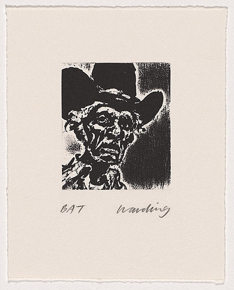 Artist: b'Harding, Nicholas.' | Title: b'Untitled (Rusty Peters).' | Date: 2002 | Technique: b'open-bite and aquatint, printed in black ink, from one plate'