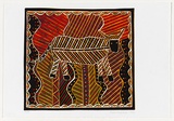 Artist: WANJI WANJI, Susan | Title: (Buffalo) | Date: 1993 | Technique: linocut, printed in colour, from five blocks