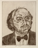 Artist: b'Miller, Lewis.' | Title: b'David Bowers' | Date: 1994 | Technique: b'etching, printed in black ink, from one plate' | Copyright: b'\xc2\xa9 Lewis Miller. Licensed by VISCOPY, Australia'