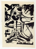 Artist: b'French, Len.' | Title: b'(In the beginning).' | Date: (1955) | Technique: b'lithograph, printed in black ink, from one plate' | Copyright: b'\xc2\xa9 Leonard French. Licensed by VISCOPY, Australia'