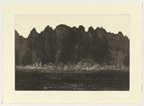 Artist: SELLBACH, Udo | Title: not titled [cliffs] | Date: c.1993 | Technique: etching, printed in warm black ink, from one plate