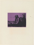 Artist: b'Counihan, Noel.' | Title: b'Petty sessions' | Date: 1958 | Technique: b'screenprint, printed in black and purple ink, from two photo-stencils'