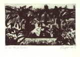 Artist: Fumpston, Rodney. | Title: Little night garden | Date: 1993,  September - October | Technique: etching and drypoint, printed in black ink, from one plate