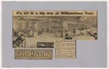 Title: bIt's art in a big way at Williamstown Tech. | Date: 1950s-60s | Technique: b'mounted and framed newspaper clipping'