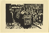 Artist: Counihan, Noel. | Title: Here peace begins. | Date: 1950 | Technique: linocut, printed in black ink, from one block