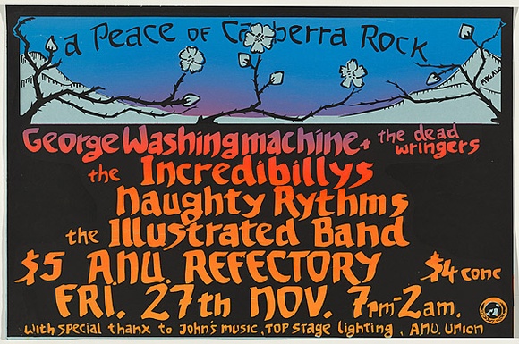 Artist: b'LITTLE, Colin' | Title: b'A peace of Canberra rock' | Date: 1982 | Technique: b'screenprint, printed in colour, from two stencils'