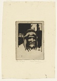 Artist: b'Barker, David.' | Title: b'Abdul.' | Date: (1923) | Technique: b'etching and foul biting, printed in black ink with plate-tone, from one plate'