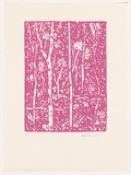 Artist: b'Hickey, Dale.' | Title: b'(Bush scene)' | Date: 1979 | Technique: b'lithograph, printed in pink ink, from one plate'