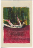 Artist: b'SELLBACH, Udo' | Title: b'(Man lying)' | Date: (1966) | Technique: b'lithograph, printed in colour, from six stones [or plates]'